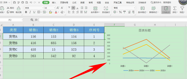 WPS中Excel图表修改横坐标的方法